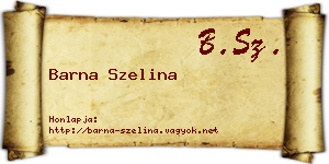 Barna Szelina névjegykártya
